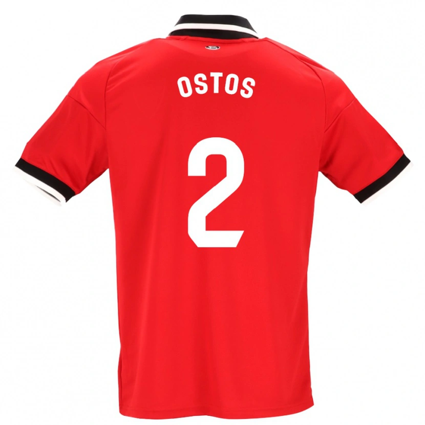 Danxen Män Fran Ostos #2 Svart Vit Röd Bortatröja Matchtröjor 2026/27 Tröjor T-Tröja