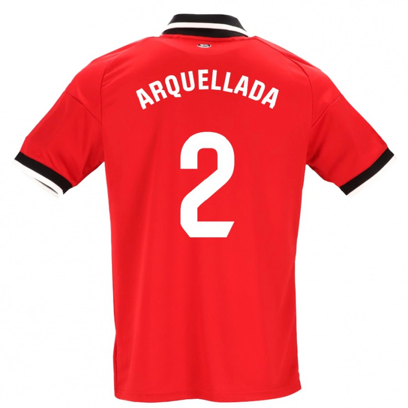 Danxen Män Álvaro Arquellada #2 Svart Vit Röd Bortatröja Matchtröjor 2026/27 Tröjor T-Tröja