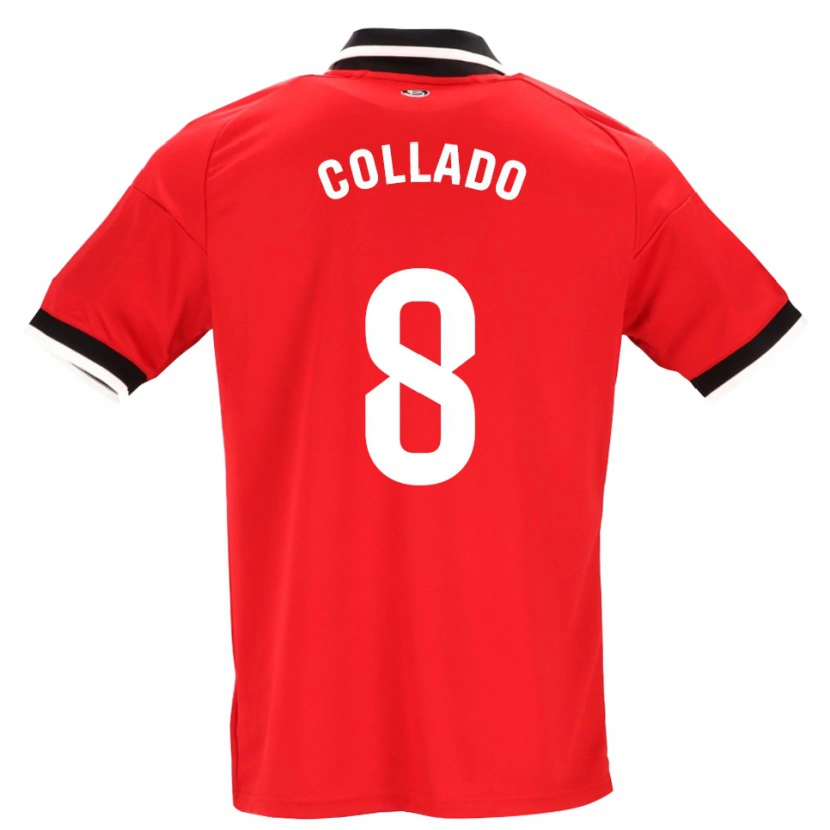 Danxen Män Alberto Collado #8 Svart Vit Röd Bortatröja Matchtröjor 2026/27 Tröjor T-Tröja