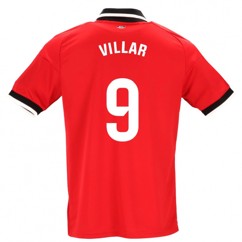 Danxen Män Iker Villar #9 Svart Vit Röd Bortatröja Matchtröjor 2026/27 Tröjor T-Tröja