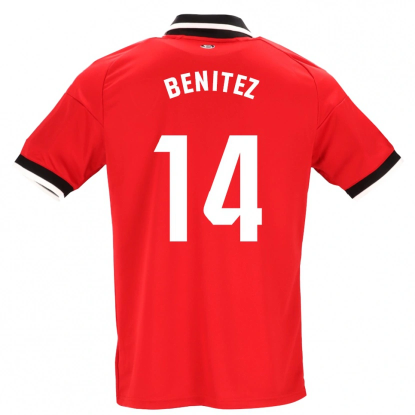 Danxen Män Emilio Benítez #14 Svart Vit Röd Bortatröja Matchtröjor 2026/27 Tröjor T-Tröja