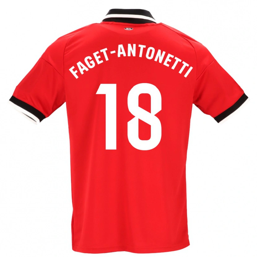 Danxen Män Roméo Faget-Antonetti #18 Svart Vit Röd Bortatröja Matchtröjor 2026/27 Tröjor T-Tröja