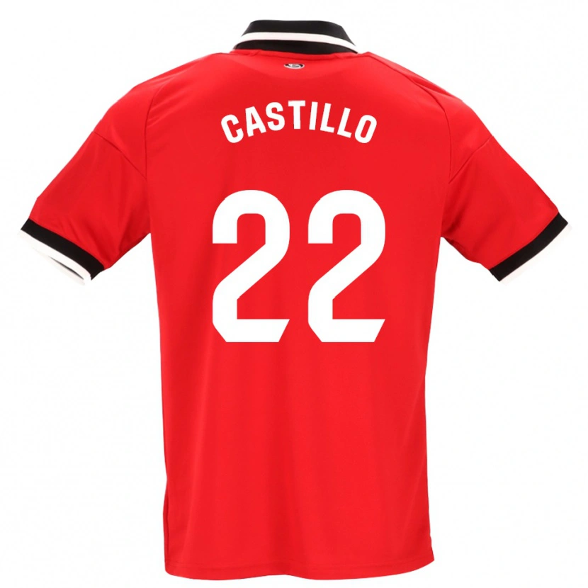 Danxen Män José Castillo #22 Svart Vit Röd Bortatröja Matchtröjor 2026/27 Tröjor T-Tröja