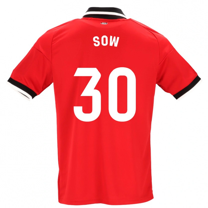 Danxen Män Ibrahima Sow #30 Svart Vit Röd Bortatröja Matchtröjor 2026/27 Tröjor T-Tröja