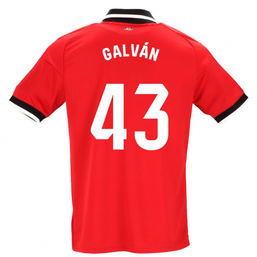 Danxen Män Arnaudis Galván #43 Svart Vit Röd Bortatröja Matchtröjor 2026/27 Tröjor T-Tröja