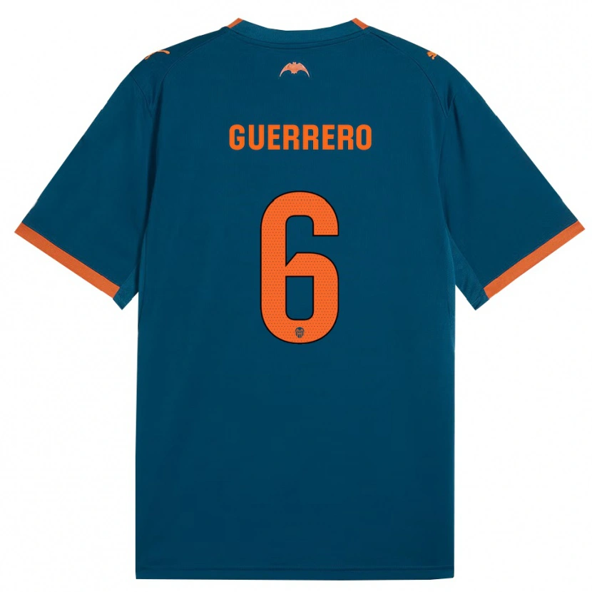 Danxen Män Paula Guerrero #6 Stålblå Orange Bortatröja Matchtröjor 2026/27 Tröjor T-Tröja