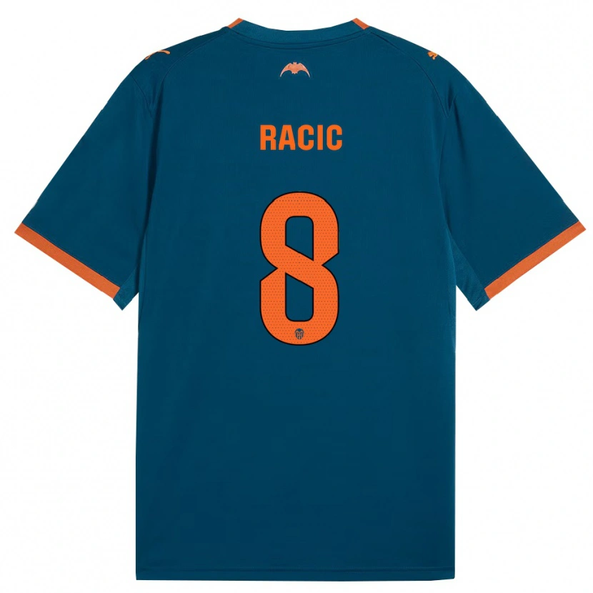 Danxen Män Uros Racic #8 Stålblå Orange Bortatröja Matchtröjor 2026/27 Tröjor T-Tröja