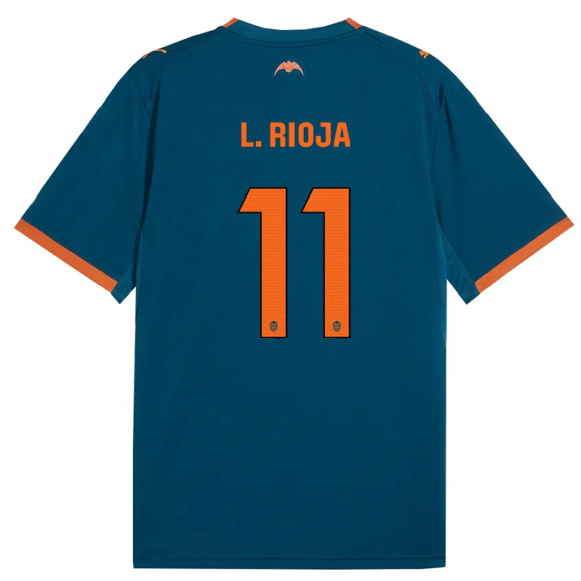 Danxen Män Luis Rioja #11 Stålblå Orange Bortatröja Matchtröjor 2026/27 Tröjor T-Tröja