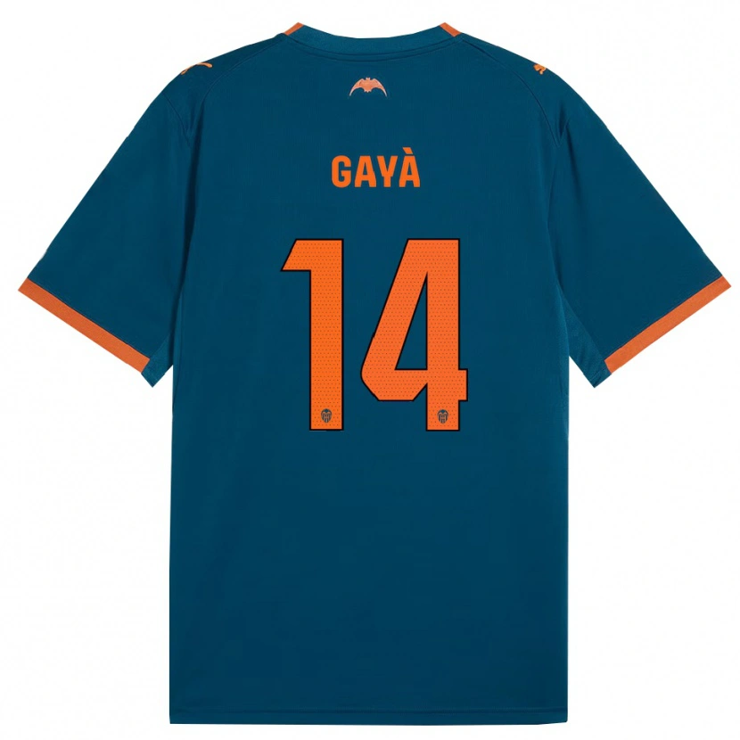 Danxen Män José Gayà #14 Stålblå Orange Bortatröja Matchtröjor 2026/27 Tröjor T-Tröja