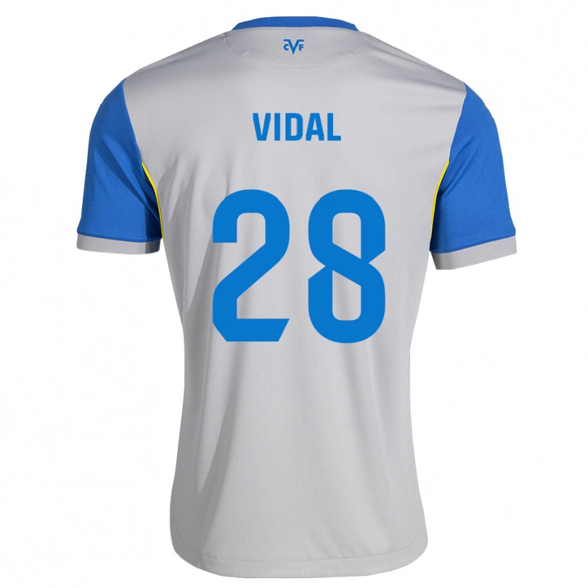 Danxen Män Aran Vidal #28 Dodger Blå Grå Bortatröja Matchtröjor 2026/27 Tröjor T-Tröja