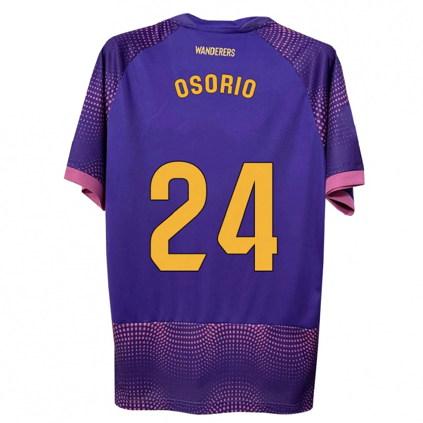 Danxen Män Abiel Osorio #24 Lila Vit Rosa Bortatröja Matchtröjor 2026/27 Tröjor T-Tröja