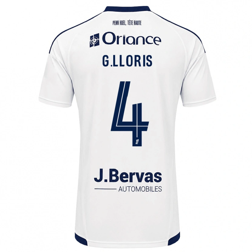 Danxen Män Gautier Lloris #4 Marinblå Vit Bortatröja Matchtröjor 2026/27 Tröjor T-Tröja