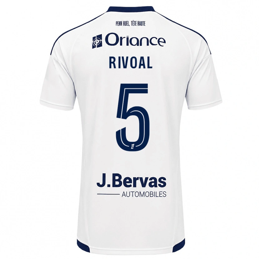 Danxen Män Paul Rivoal #5 Marinblå Vit Bortatröja Matchtröjor 2026/27 Tröjor T-Tröja