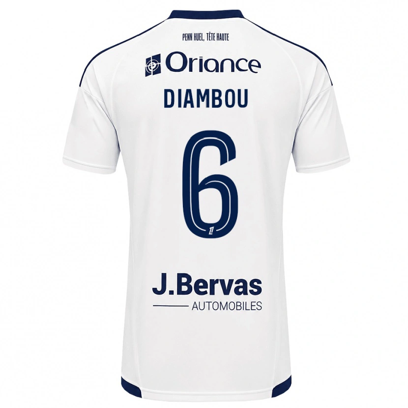 Danxen Män Mamady Diambou #6 Marinblå Vit Bortatröja Matchtröjor 2026/27 Tröjor T-Tröja
