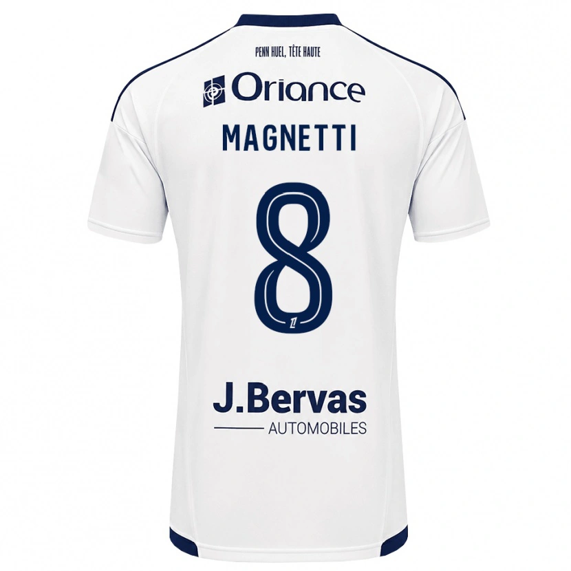 Danxen Män Hugo Magnetti #8 Marinblå Vit Bortatröja Matchtröjor 2026/27 Tröjor T-Tröja
