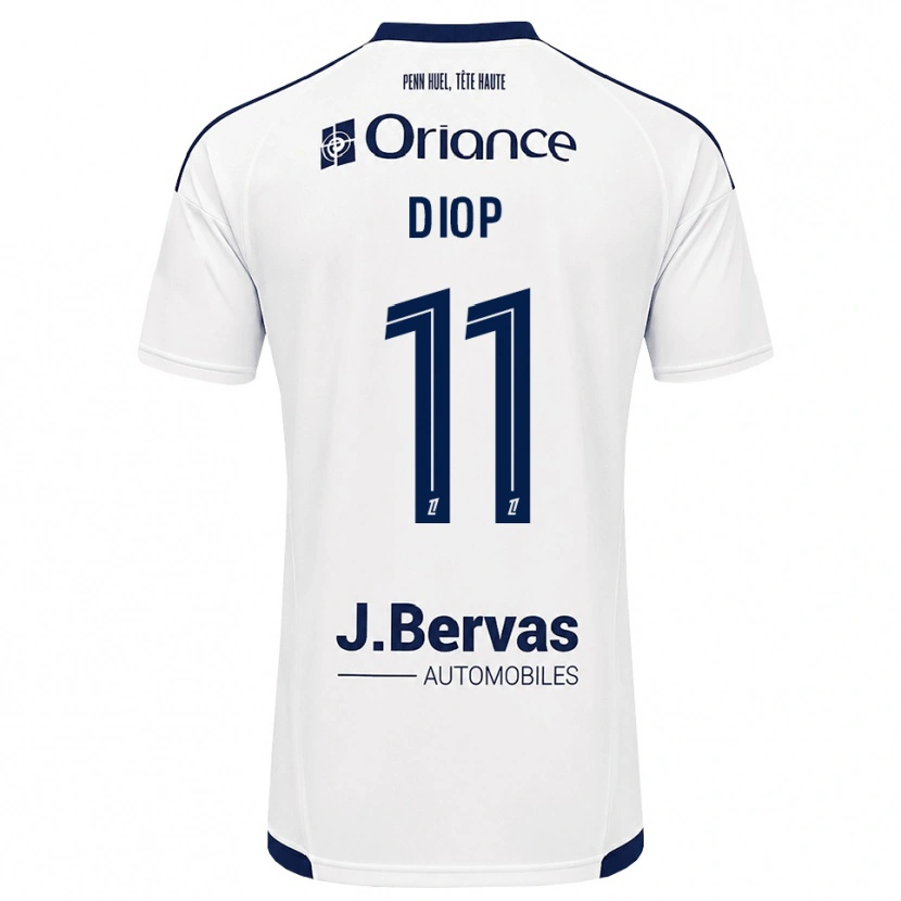 Danxen Män Samba Diop #11 Marinblå Vit Bortatröja Matchtröjor 2026/27 Tröjor T-Tröja