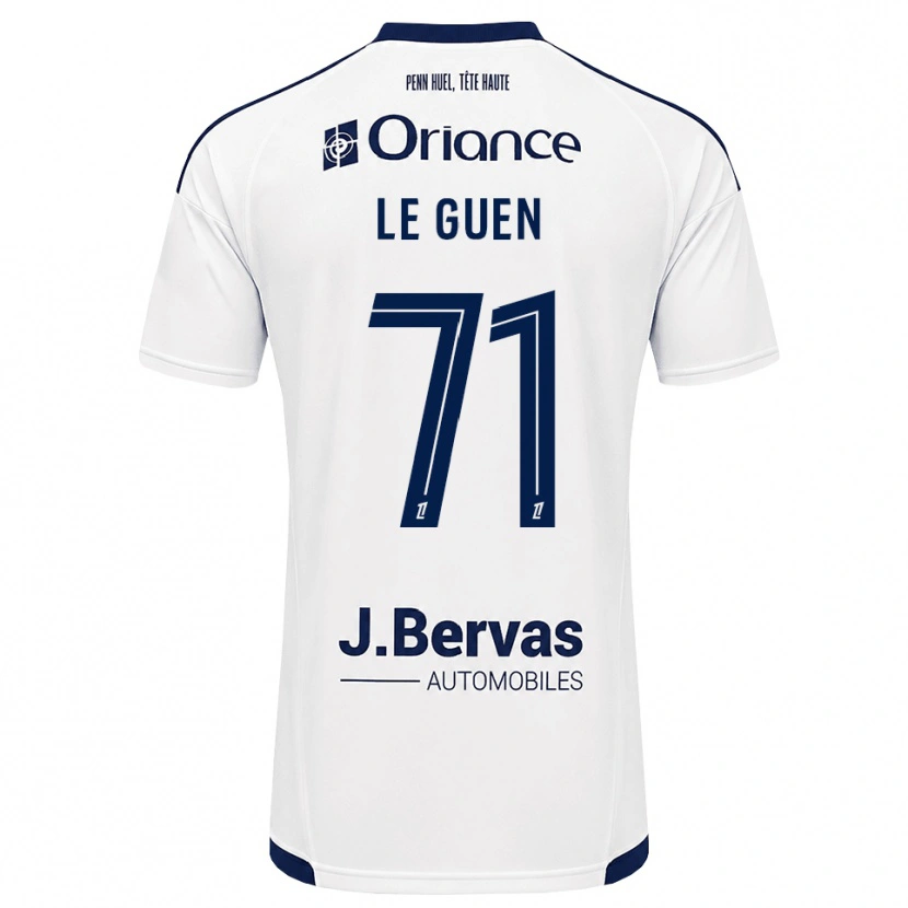 Danxen Män Raphaël Le Guen #71 Marinblå Vit Bortatröja Matchtröjor 2026/27 Tröjor T-Tröja