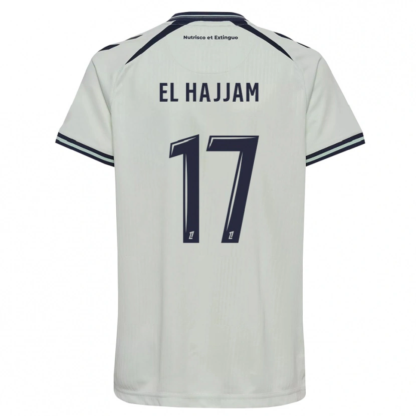 Danxen Män Oualid El Hajjam #17 Midnattsblå Vit Bortatröja Matchtröjor 2026/27 Tröjor T-Tröja