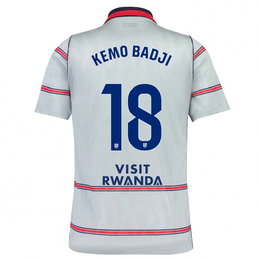 Danxen Män Abdou Kemo Badji #18 Grå Röd Marinblå Tredjesatsen Matchtröjor 2026/27 Tröjor T-Tröja
