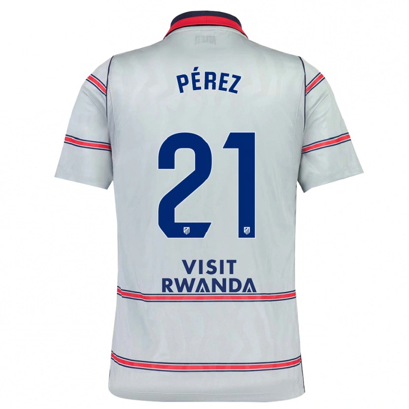 Danxen Män Diego Pérez #21 Grå Röd Marinblå Tredjesatsen Matchtröjor 2026/27 Tröjor T-Tröja