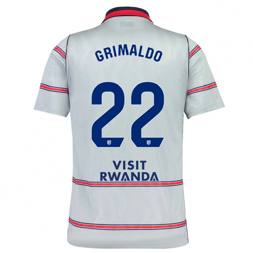 Danxen Män Alejandro Grimaldo #22 Grå Röd Marinblå Tredjesatsen Matchtröjor 2026/27 Tröjor T-Tröja