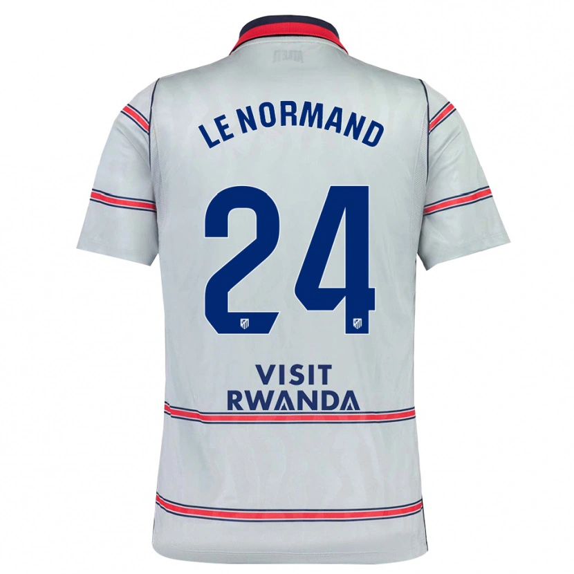 Danxen Män Robin Le Normand #24 Grå Röd Marinblå Tredjesatsen Matchtröjor 2026/27 Tröjor T-Tröja