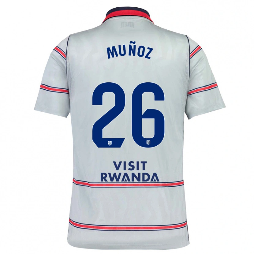 Danxen Män Izan Muñoz #26 Grå Röd Marinblå Tredjesatsen Matchtröjor 2026/27 Tröjor T-Tröja