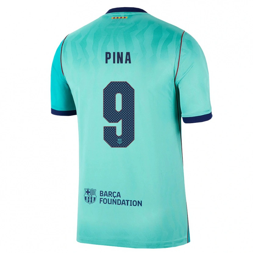 Danxen Män Claudia Pina #9 Aqua Mörk Turkosa Kunglig Blå Tredjesatsen Matchtröjor 2026/27 Tröjor T-Tröja