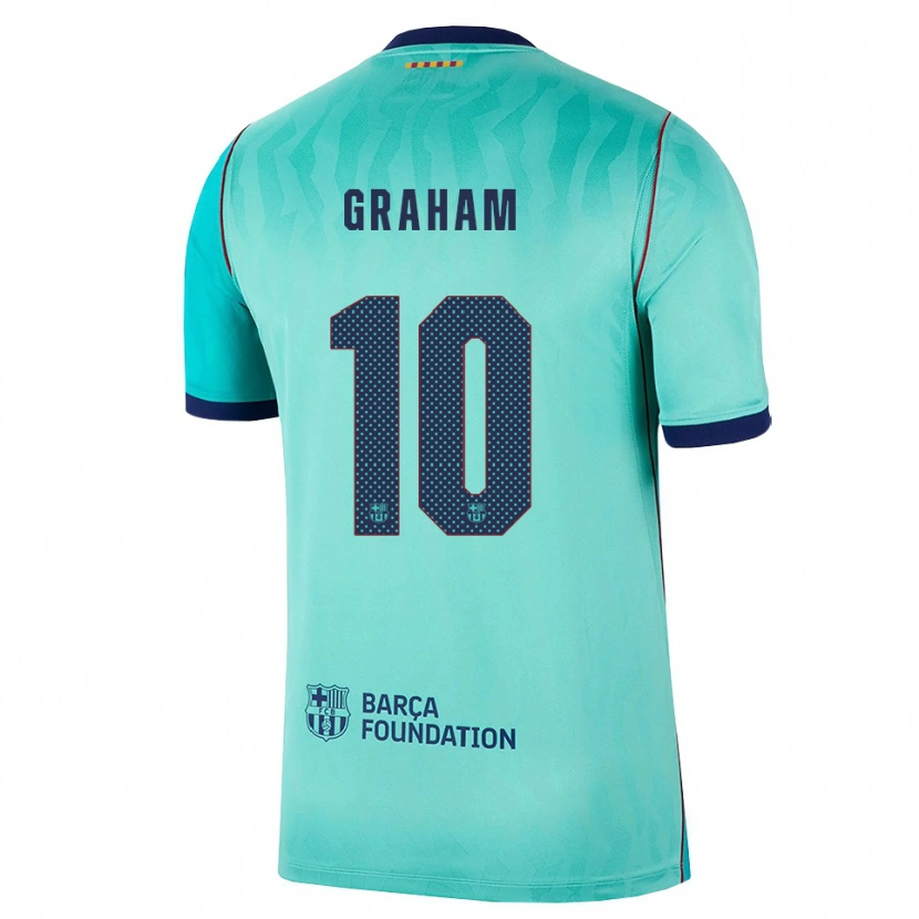 Danxen Män Caroline Graham Hansen #10 Aqua Mörk Turkosa Kunglig Blå Tredjesatsen Matchtröjor 2026/27 Tröjor T-Tröja