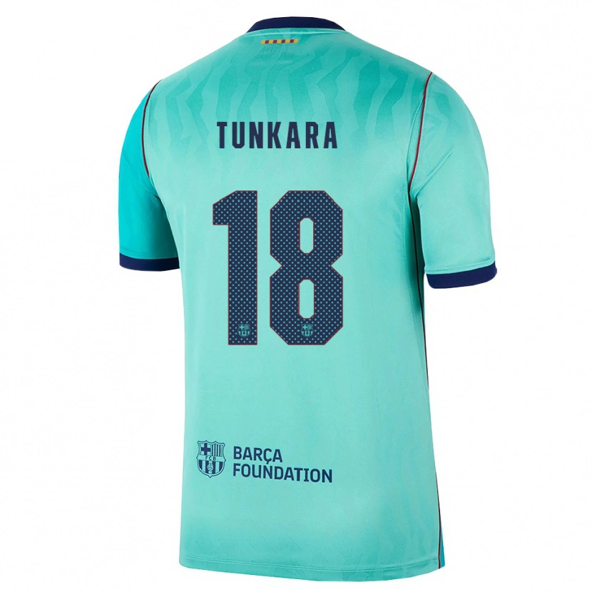 Danxen Män Ebrima Tunkara #18 Aqua Mörk Turkosa Kunglig Blå Tredjesatsen Matchtröjor 2026/27 Tröjor T-Tröja