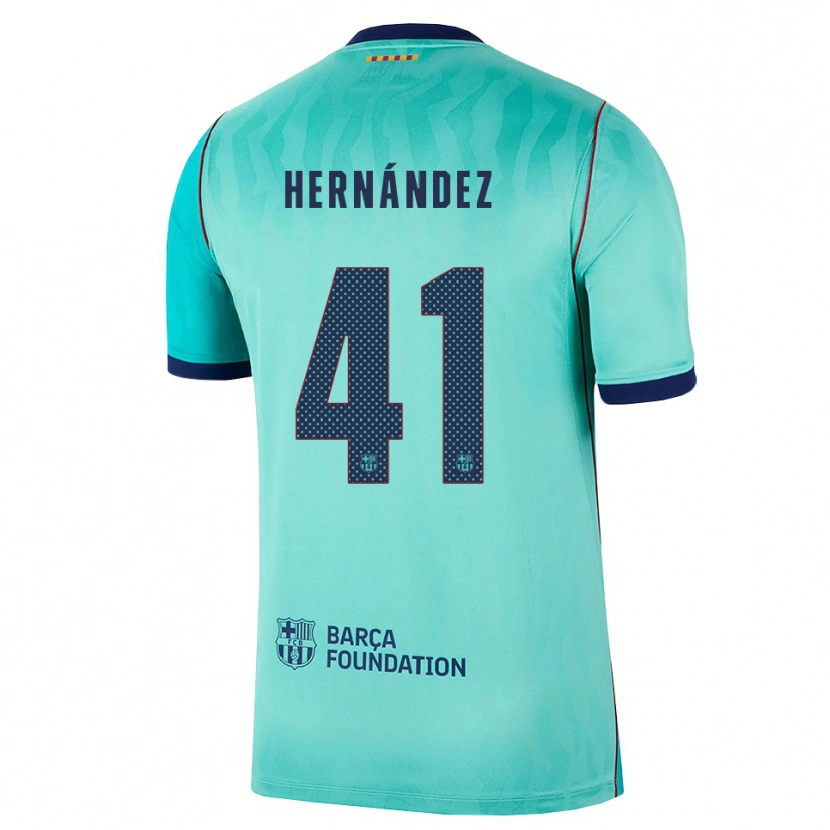 Danxen Män Juan Hernández #41 Aqua Mörk Turkosa Kunglig Blå Tredjesatsen Matchtröjor 2026/27 Tröjor T-Tröja