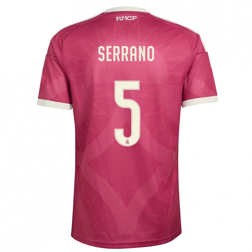 Danxen Män Manu Serrano #5 Ljus Violettröd Vit Tredjesatsen Matchtröjor 2026/27 Tröjor T-Tröja