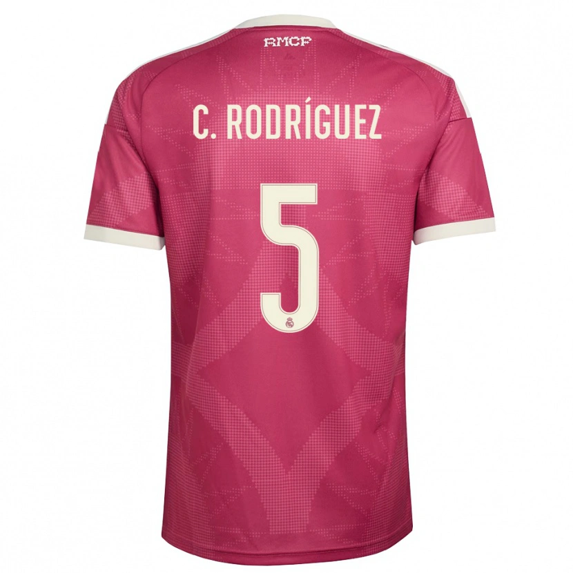 Danxen Män Carlos Rodríguez #5 Ljus Violettröd Vit Tredjesatsen Matchtröjor 2026/27 Tröjor T-Tröja