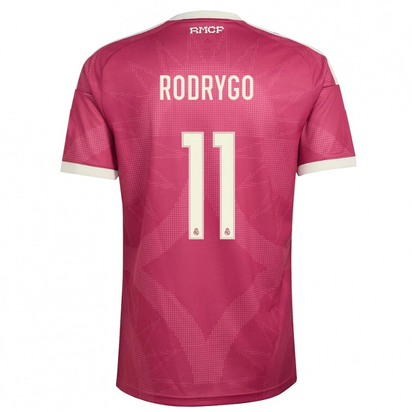 Danxen Män Rodrygo Silva De Goes #11 Ljus Violettröd Vit Tredjesatsen Matchtröjor 2026/27 Tröjor T-Tröja