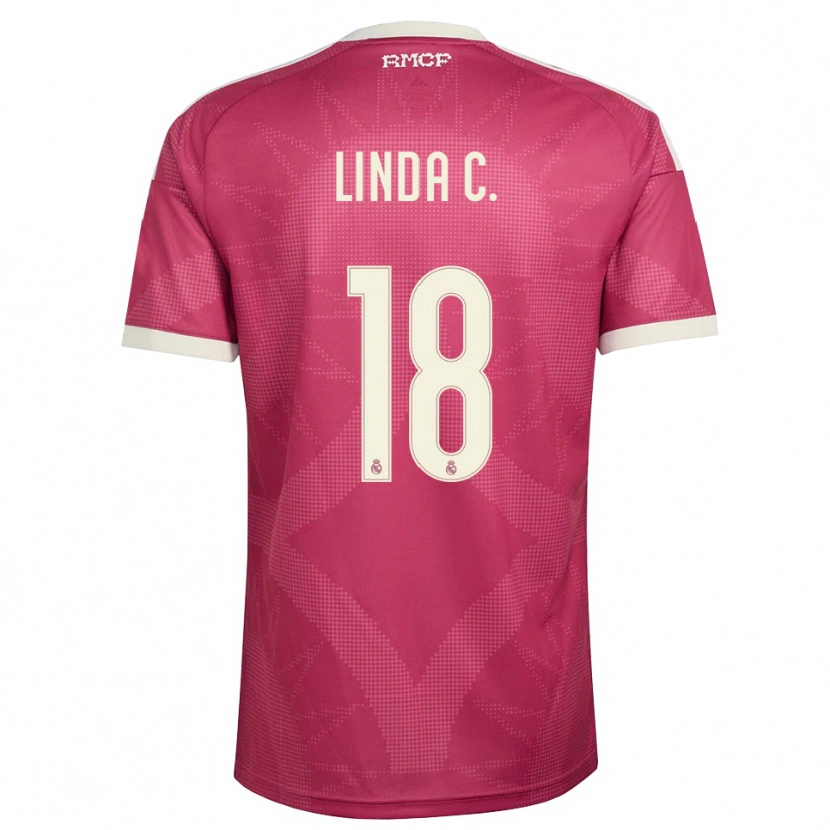 Danxen Män Linda Caicedo #18 Ljus Violettröd Vit Tredjesatsen Matchtröjor 2026/27 Tröjor T-Tröja