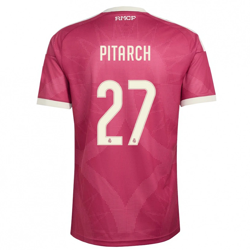 Danxen Män Thiago Pitarch #27 Ljus Violettröd Vit Tredjesatsen Matchtröjor 2026/27 Tröjor T-Tröja
