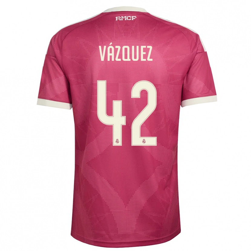 Danxen Män Erik Vázquez #42 Ljus Violettröd Vit Tredjesatsen Matchtröjor 2026/27 Tröjor T-Tröja