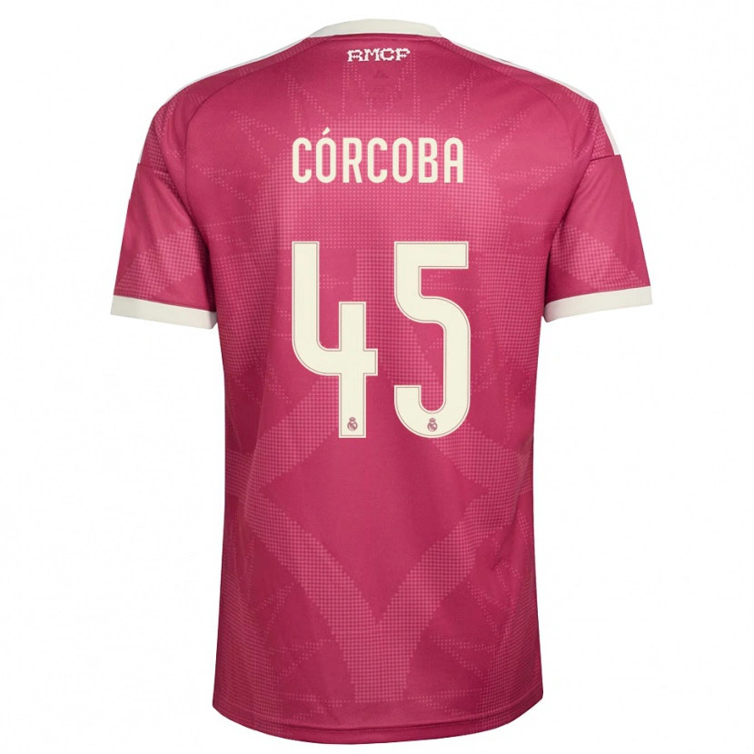 Danxen Män Andrés Córcoba #45 Ljus Violettröd Vit Tredjesatsen Matchtröjor 2026/27 Tröjor T-Tröja