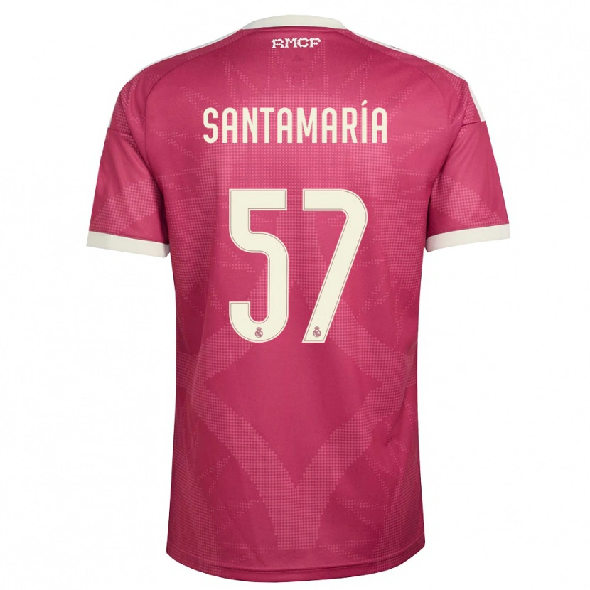 Danxen Män Fran Santamaría #57 Ljus Violettröd Vit Tredjesatsen Matchtröjor 2026/27 Tröjor T-Tröja