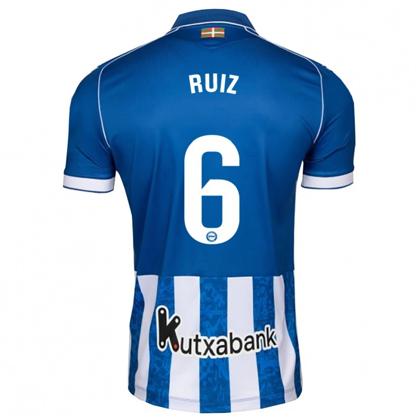 Danxen Kvinnor Markel Ruiz #6 Blå Vit Svart Hemmatröja Matchtröjor 2026/27 Tröjor T-Tröja