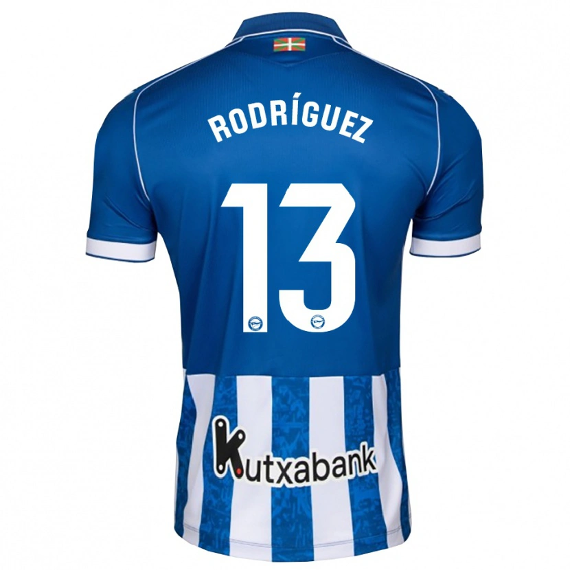 Danxen Kvinnor Adrián Rodríguez #13 Blå Vit Svart Hemmatröja Matchtröjor 2026/27 Tröjor T-Tröja