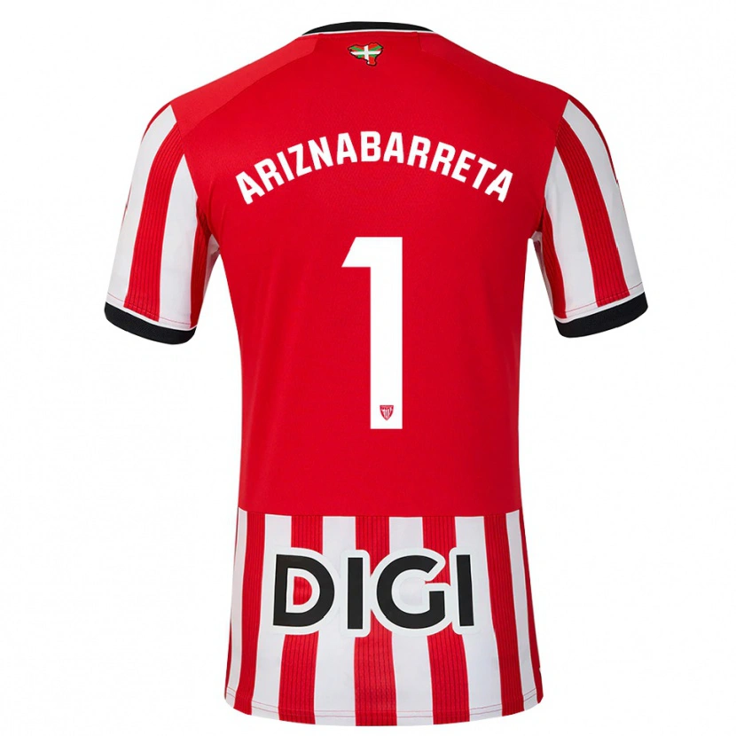 Danxen Kvinnor Oier Ariznabarreta #1 Röd Svart Vit Hemmatröja Matchtröjor 2026/27 Tröjor T-Tröja