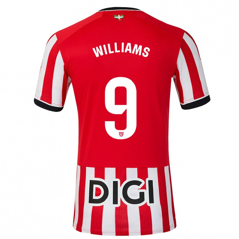 Danxen Kvinnor Iñaki Williams #9 Röd Svart Vit Hemmatröja Matchtröjor 2026/27 Tröjor T-Tröja
