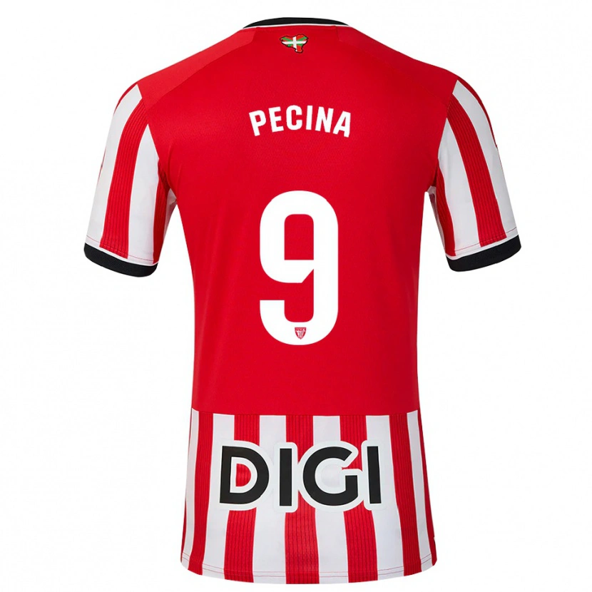 Danxen Kvinnor Ander Peciña #9 Röd Svart Vit Hemmatröja Matchtröjor 2026/27 Tröjor T-Tröja