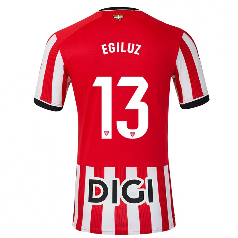 Danxen Kvinnor Unai Egiluz #13 Röd Svart Vit Hemmatröja Matchtröjor 2026/27 Tröjor T-Tröja