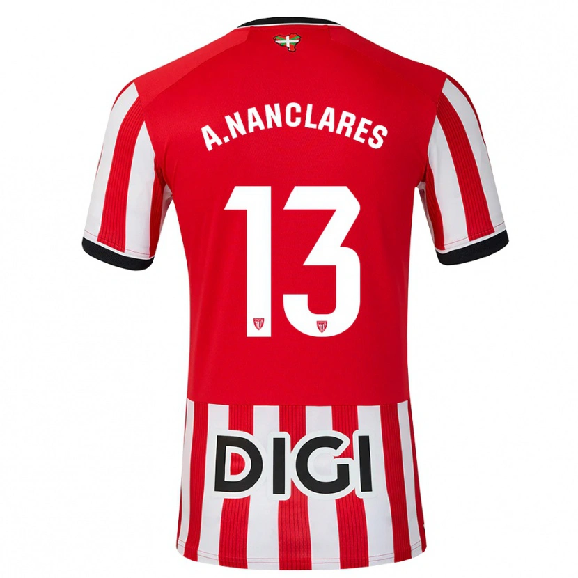 Danxen Kvinnor Adriana Nanclares #13 Röd Svart Vit Hemmatröja Matchtröjor 2026/27 Tröjor T-Tröja