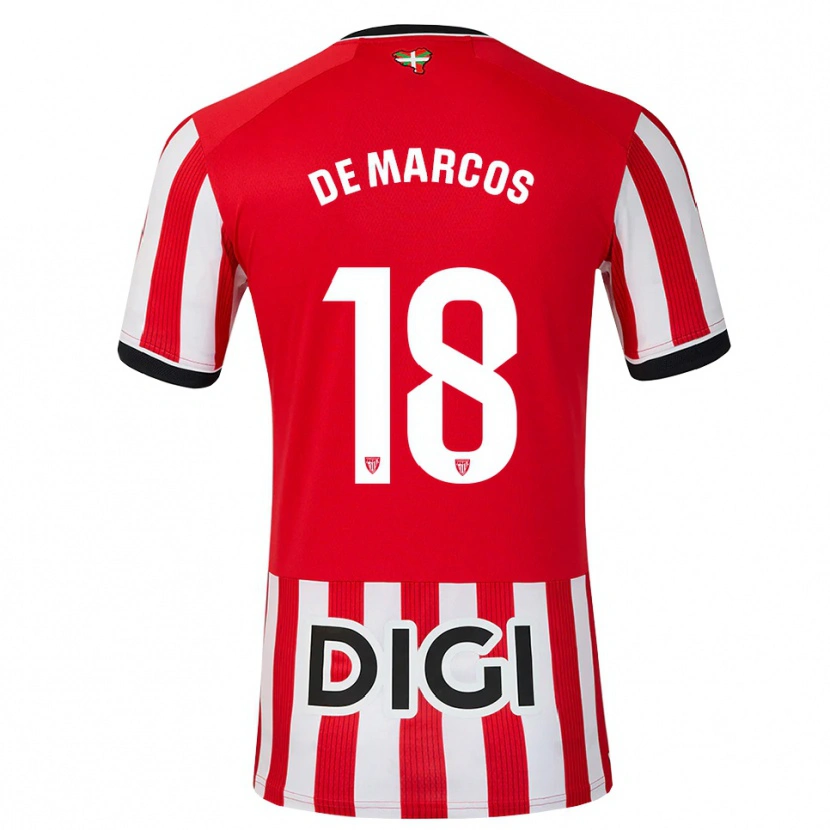 Danxen Kvinnor Oscar De Marcos #18 Röd Svart Vit Hemmatröja Matchtröjor 2026/27 Tröjor T-Tröja