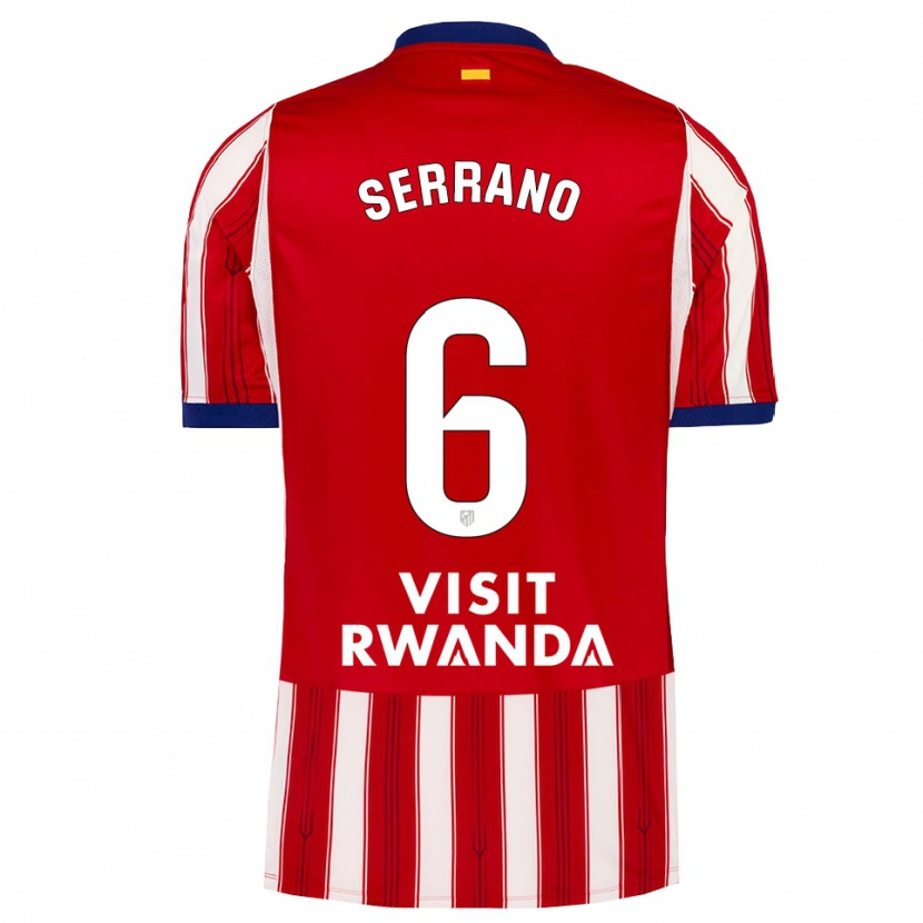 Danxen Kvinnor Javi Serrano #6 Kunglig Blå Röd Vit Hemmatröja Matchtröjor 2026/27 Tröjor T-Tröja