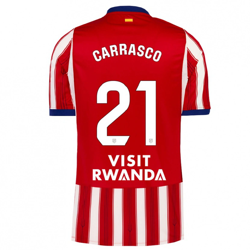 Danxen Kvinnor Yannick Carrasco #21 Kunglig Blå Röd Vit Hemmatröja Matchtröjor 2026/27 Tröjor T-Tröja