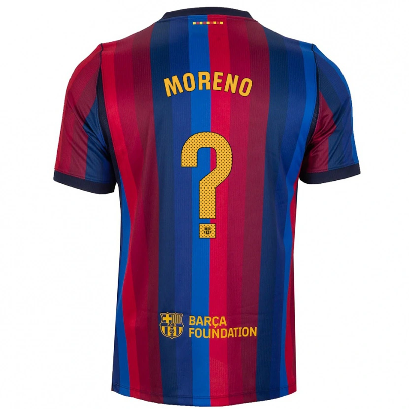 Danxen Kvinnor David Moreno #0 Kunglig Blå Röd Gul Hemmatröja Matchtröjor 2026/27 Tröjor T-Tröja